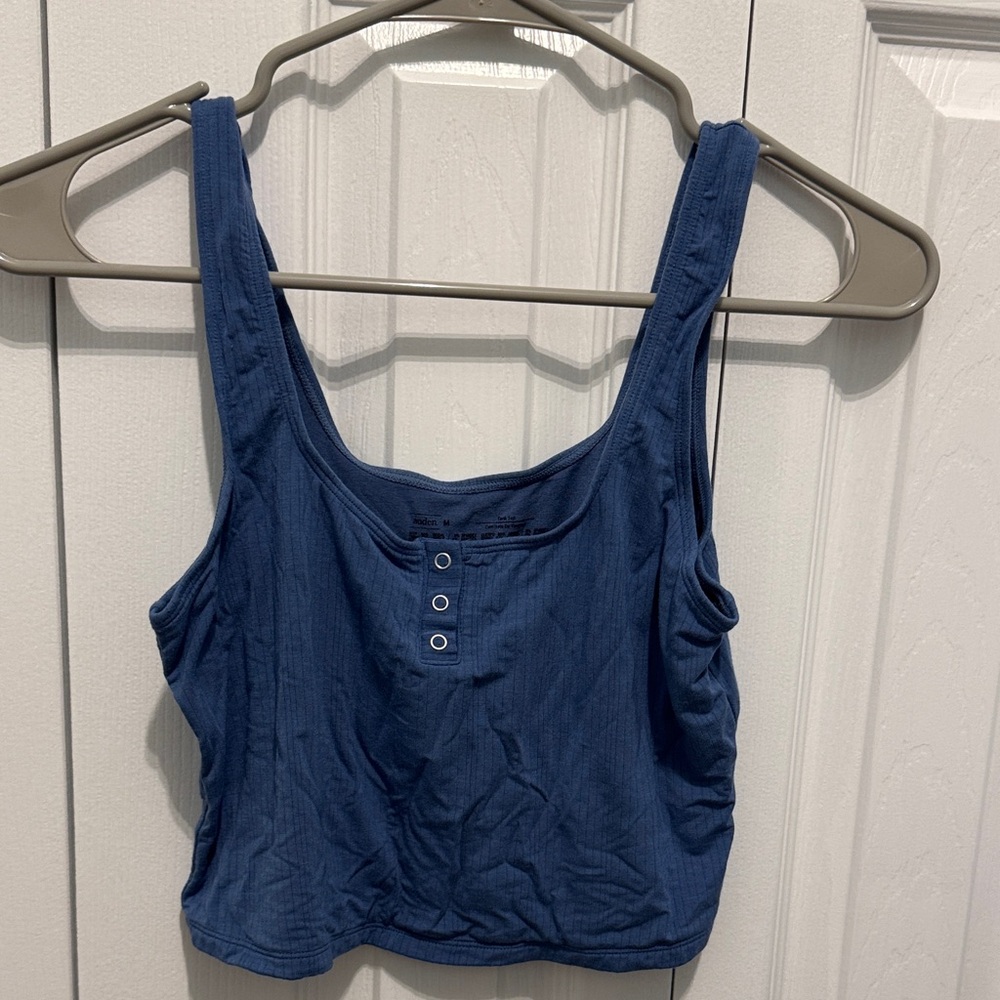 Blue crop top